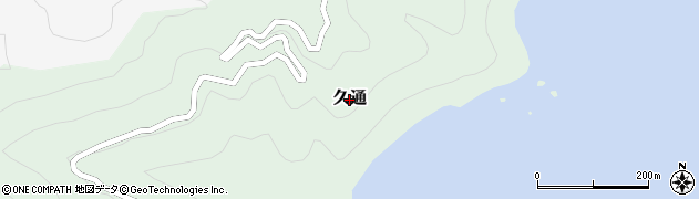 高知県須崎市久通周辺の地図