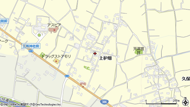 〒838-0023 福岡県朝倉市三奈木の地図