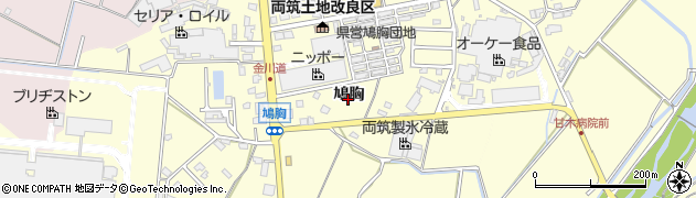 福岡県朝倉市鳩胸周辺の地図