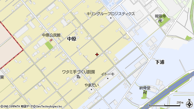 〒838-0056 福岡県朝倉市中原の地図
