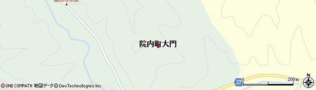 大分県宇佐市院内町大門周辺の地図