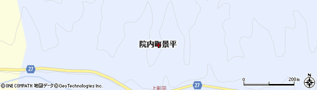 大分県宇佐市院内町景平周辺の地図