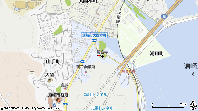 〒785-0033 高知県須崎市大間西町の地図