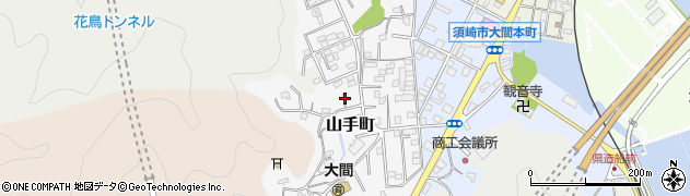 高知県須崎市山手町周辺の地図