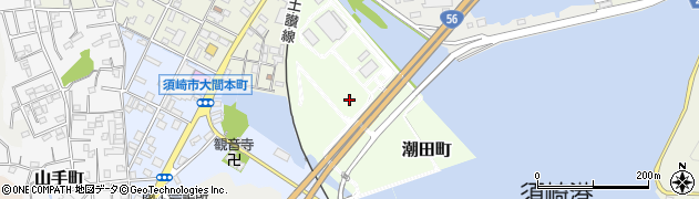 高知県須崎市潮田町周辺の地図