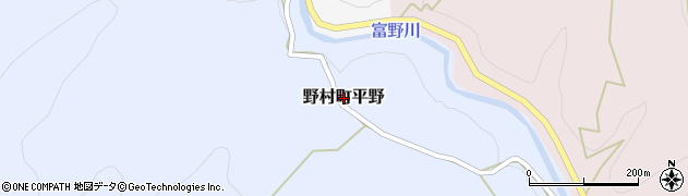 愛媛県西予市野村町平野周辺の地図