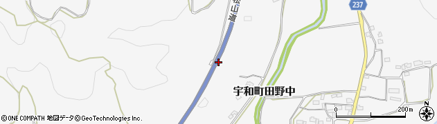 愛媛県西予市宇和町田野中周辺の地図