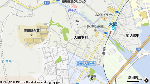 〒785-0034 高知県須崎市大間本町の地図