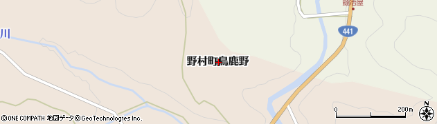 愛媛県西予市野村町鳥鹿野周辺の地図