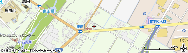 福岡県朝倉市東田366周辺の地図