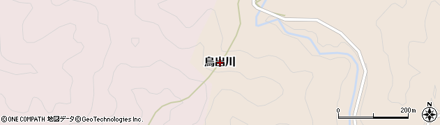 高知県津野町（高岡郡）烏出川周辺の地図