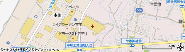 コメリパワー甘木インター店　資材館周辺の地図
