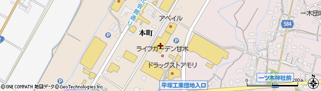 福岡県朝倉市甘木355周辺の地図