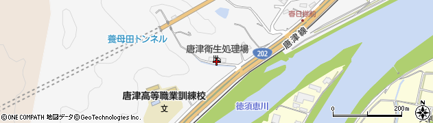 唐津市役所　唐津中部衛生処理センター周辺の地図