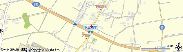 福岡県朝倉市三奈木3776周辺の地図