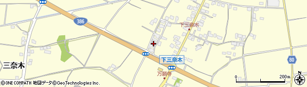 福岡県朝倉市三奈木3775周辺の地図