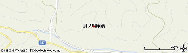 高知県高岡郡津野町貝ノ川床鍋周辺の地図