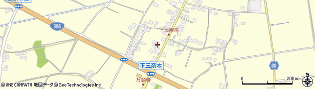 福岡県朝倉市三奈木3783周辺の地図