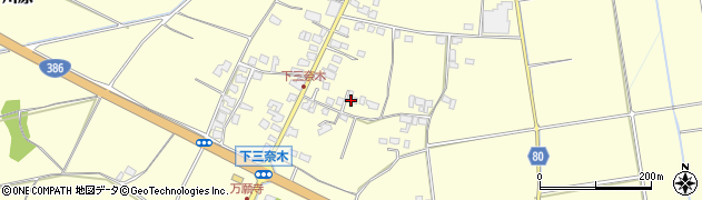 福岡県朝倉市三奈木614周辺の地図