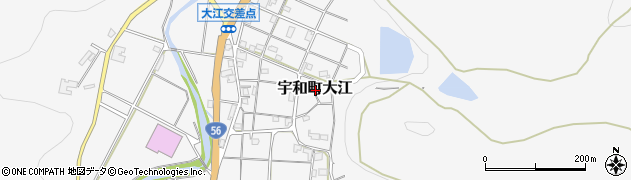 愛媛県西予市宇和町大江周辺の地図