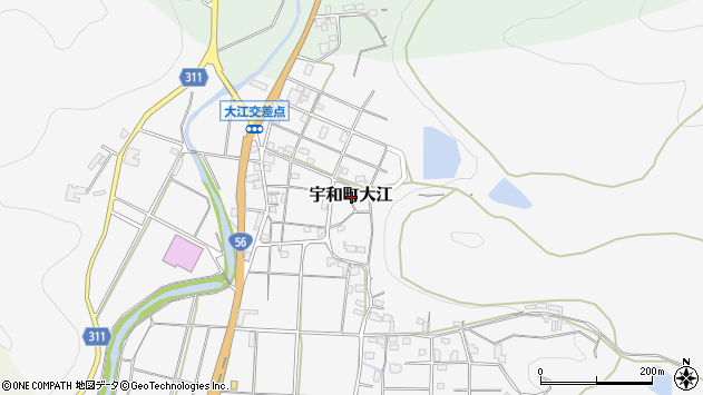 〒797-0043 愛媛県西予市宇和町大江の地図