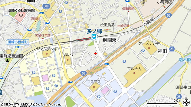 〒785-0057 高知県須崎市桐間東の地図