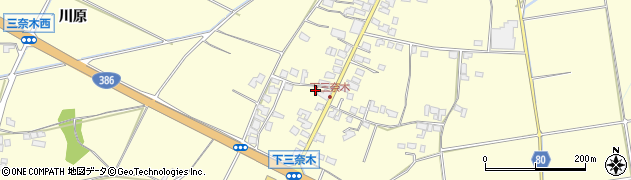 福岡県朝倉市三奈木3786周辺の地図