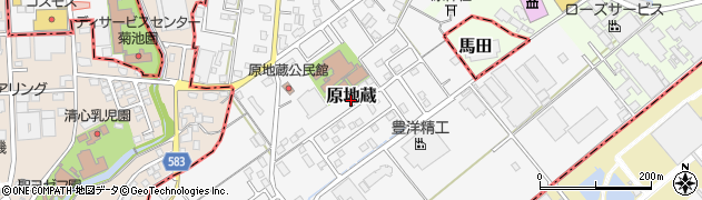 福岡県筑前町（朝倉郡）原地蔵周辺の地図