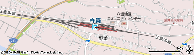 杵築駅周辺の地図