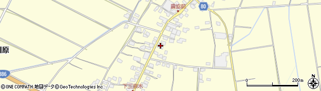 福岡県朝倉市三奈木587周辺の地図