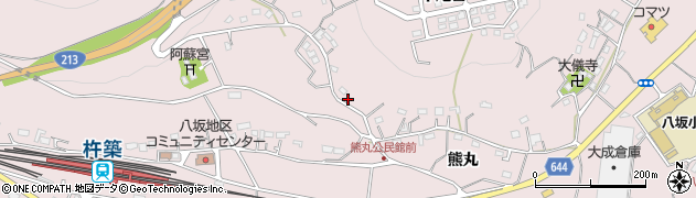 大分県杵築市八坂（熊丸）周辺の地図
