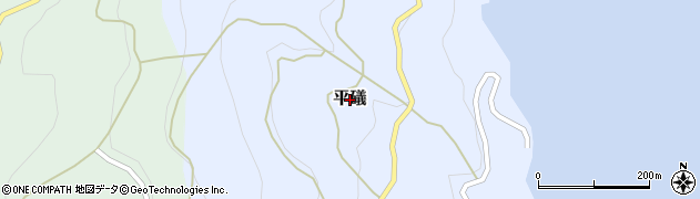 愛媛県伊方町（西宇和郡）平礒周辺の地図