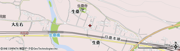 大分県杵築市八坂生桑1658周辺の地図