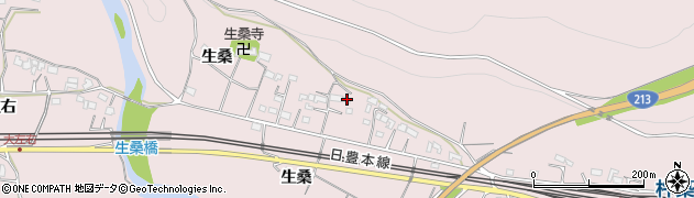 大分県杵築市八坂生桑1624周辺の地図