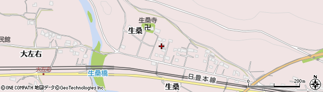 大分県杵築市八坂生桑1652周辺の地図