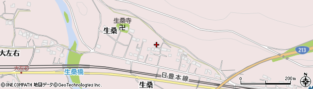 大分県杵築市八坂生桑1645周辺の地図