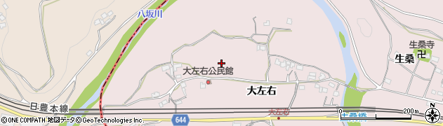 大分県杵築市八坂大左右周辺の地図