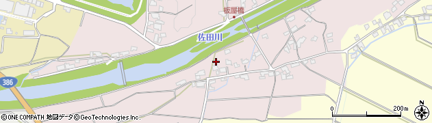 福岡県朝倉市板屋933周辺の地図