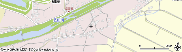 福岡県朝倉市板屋993周辺の地図