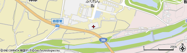 福岡県朝倉市柿原168周辺の地図
