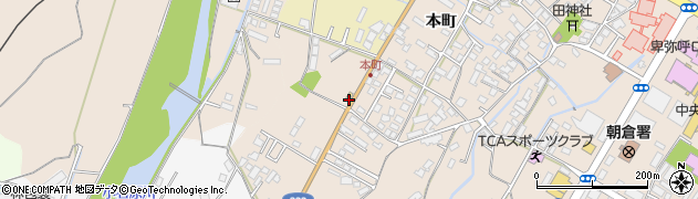 福岡県朝倉市甘木1258周辺の地図