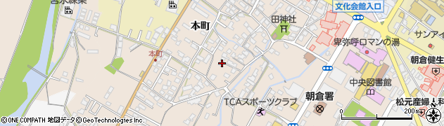 福岡県朝倉市甘木572周辺の地図