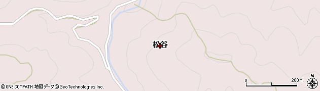 高知県梼原町（高岡郡）松谷周辺の地図