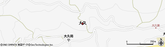 愛媛県伊方町（西宇和郡）大久周辺の地図
