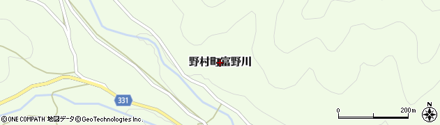 愛媛県西予市野村町富野川周辺の地図