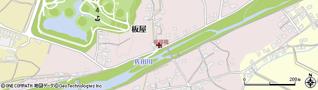 福岡県朝倉市板屋412周辺の地図