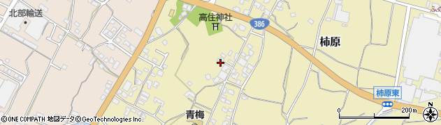 福岡県朝倉市柿原1035周辺の地図