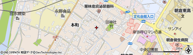 福岡県朝倉市甘木591周辺の地図