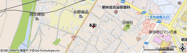 福岡県朝倉市甘木1195周辺の地図