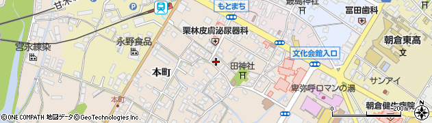 福岡県朝倉市甘木618周辺の地図